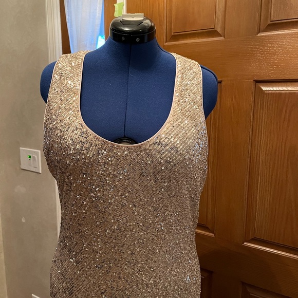 Gold Sequence Banana  Republic Dress - Picture 2 of 8